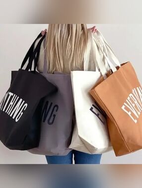 Canvas Everyday Tote Bag - Black